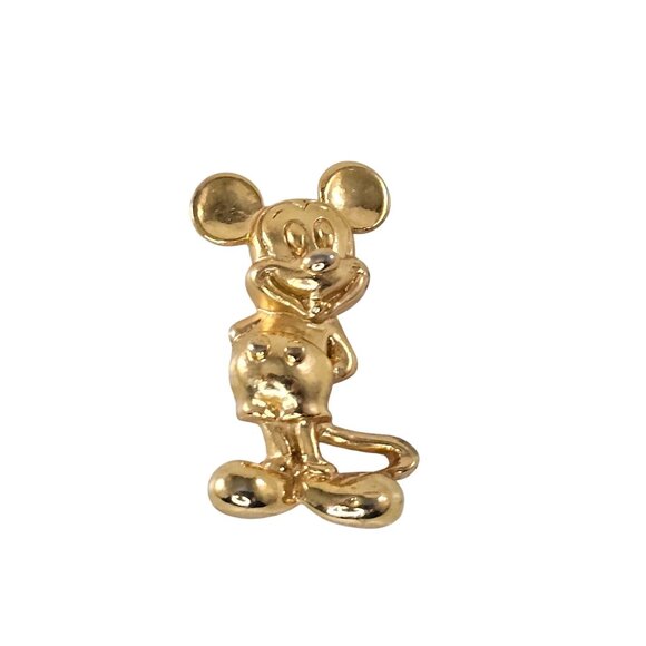 Gold-Toned Vintage Disney Designs Mickey Mouse Pin Brooch - Picture 1 of 5